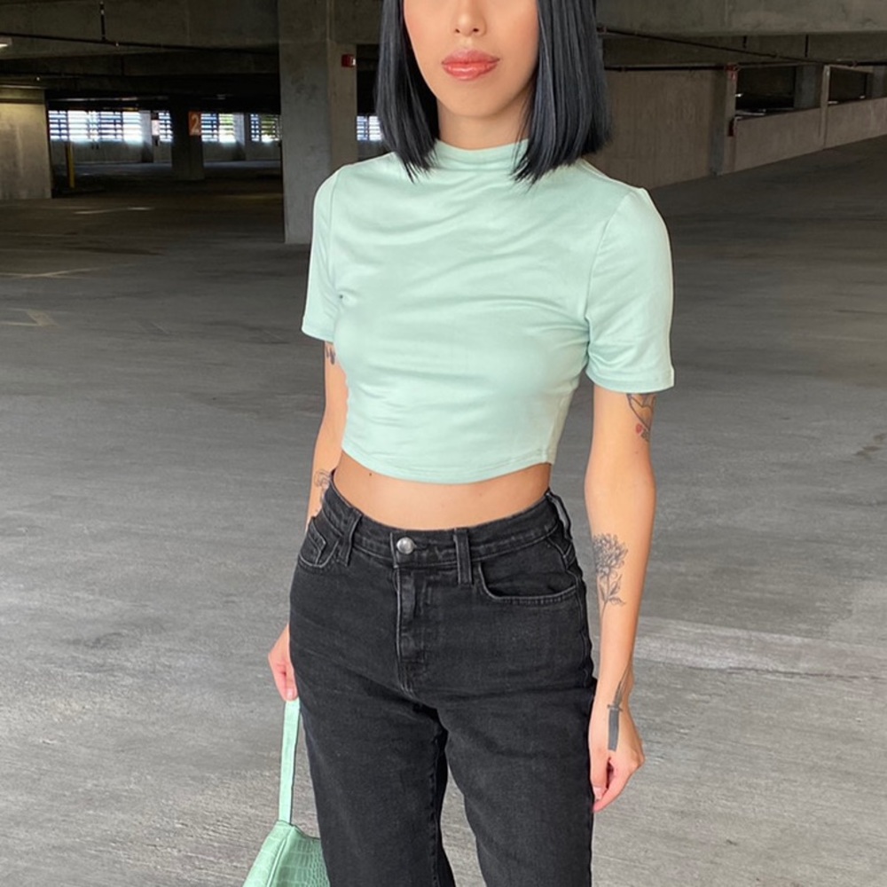 Mint crop top